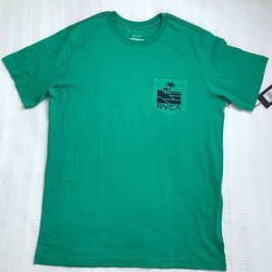 RVCA Men’s Green Pocket T-shirt NWT Large